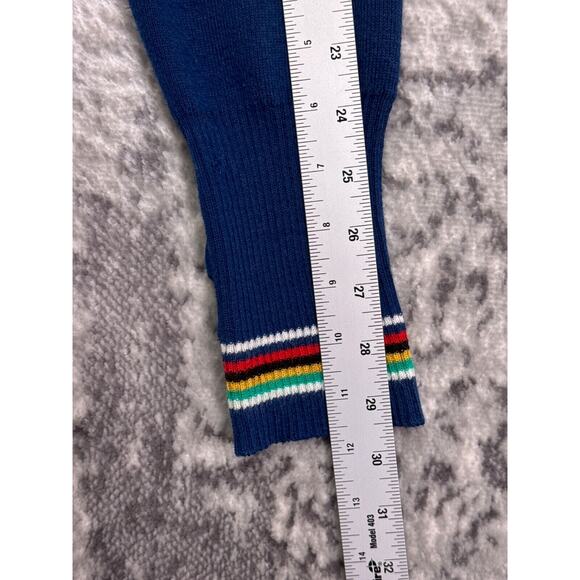 Vintage 40s Sweater Cardigan Varsity Knit Striped Chain Stitch Full WICO Zip - Picture 8 of 10